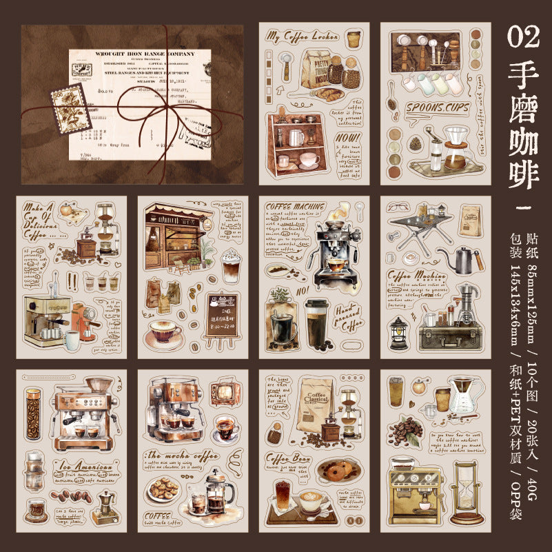 20pcs sticker pack Coffee experience (s080106)