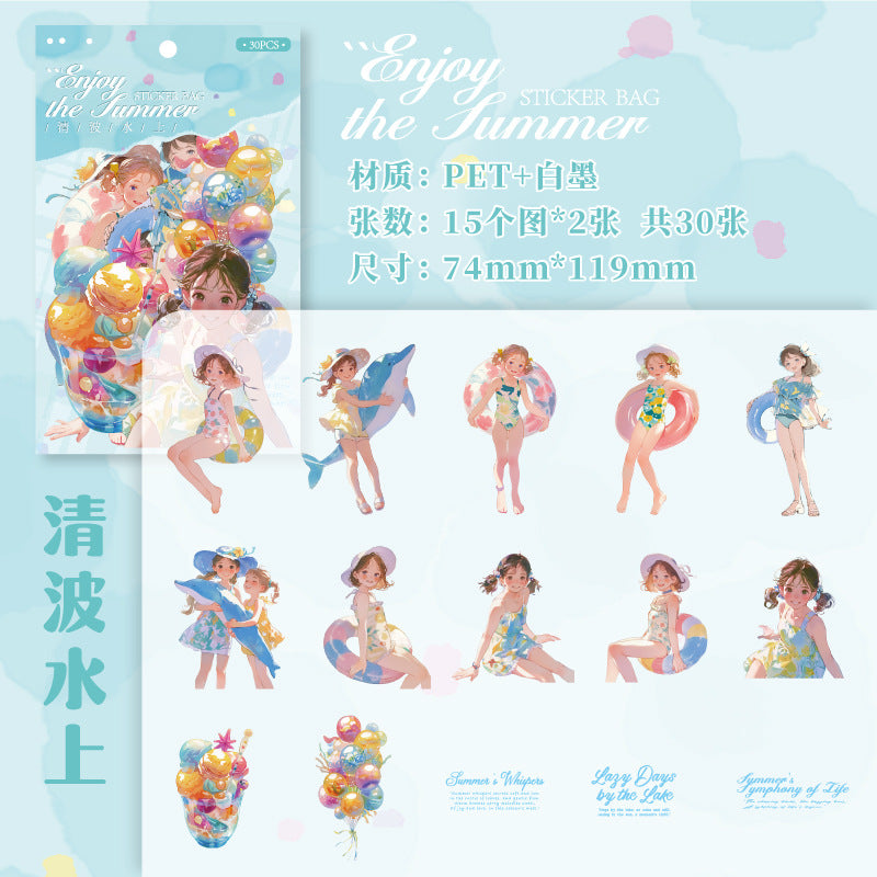 30pcs sticker pack Enjoy the Summer (s080405)