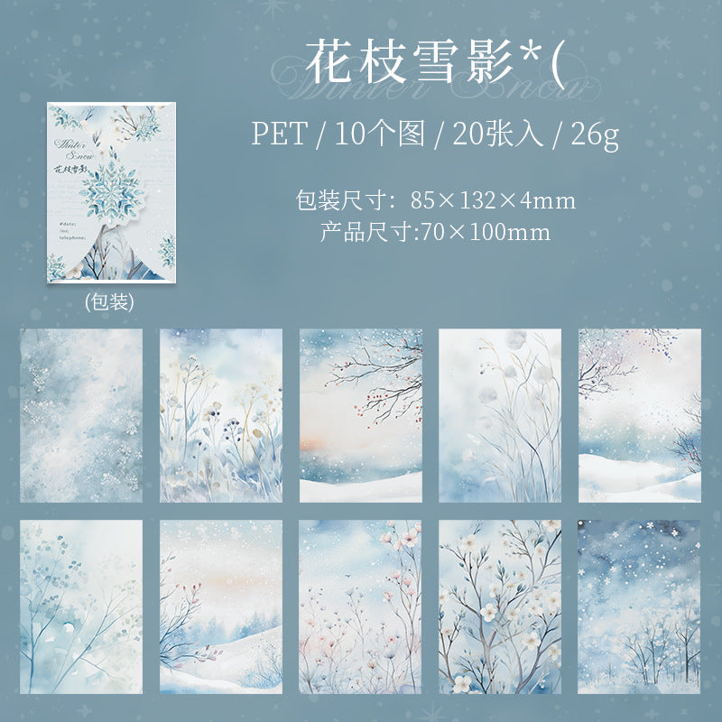 20pcs winter sticker pack (s113011)