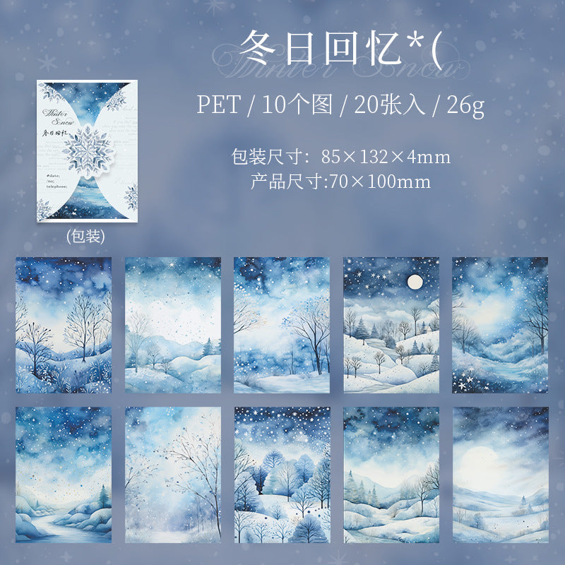 20pcs winter sticker pack (s113011)