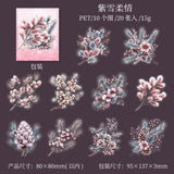 20pcs winter flower sticker pack (s120506)