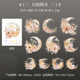 20pcs moonlight flowersticker pack (s120507)