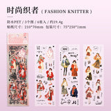 6pcs girl sticker pack (s120601)