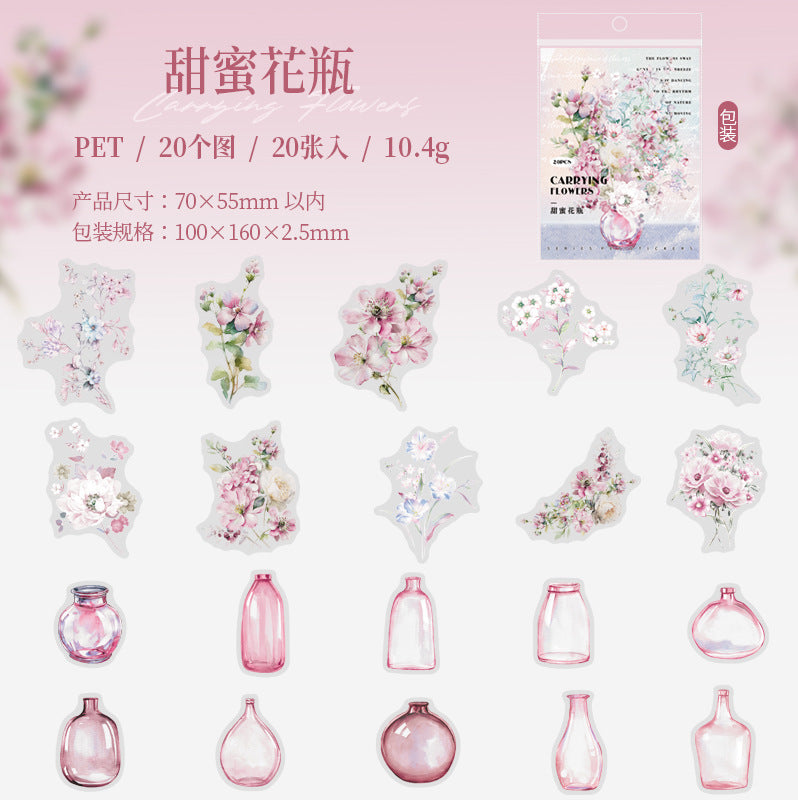 20pcs Flower sticker pack (s122707)