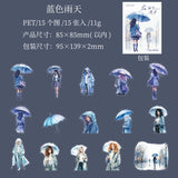 15pcs rain sticker pack (s123112)