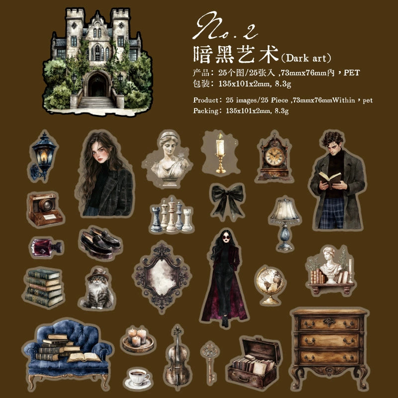 25pcs gothic sticker pack (s123113)