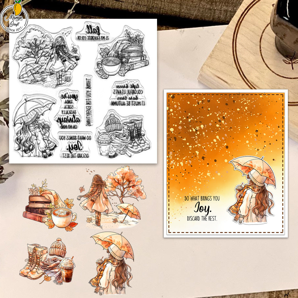 1pc winter beauty clear stamp  (z112604)